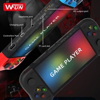 WFUN X19 MAX Konsol Game Retro HD Portabel dengan Dua Kontroler, Konsol Game Genggam untuk PS1 X19 Pro