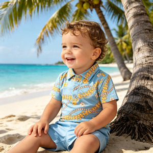 Polo en coton biologique pour petite fille, col montant, col rabattu, design personnalisé gratuit, Db-2-1 - Product Image 6