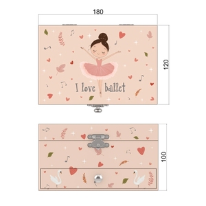 La Doyee Swan Lake Song Boîte à musique ballerine rotative pour enfants - Product Image 2