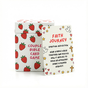 Service d'impression personnalisé : Nouvelle tendance – <span class=keywords><strong>Jeu</strong></span> de cartes biblique pour <span class=keywords><strong>couple</strong></span>, idéal pour les festivals, avec boîte au design mignon - Product Image 1