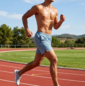 Men's Gym Shorts with Side Pockets Quick Dry Breathable Premium <b>Mesh</b> Fabric for Workout with Custom Embroidery Logo Service - Product Image 1