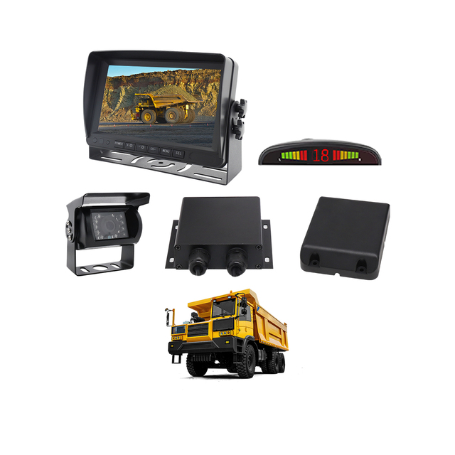 Factory Collision Avoidance Waterproof AI Camera Split Screen 24 GHZ Millimeter Wave Radar Sensor Camera Systems for Semi Truck