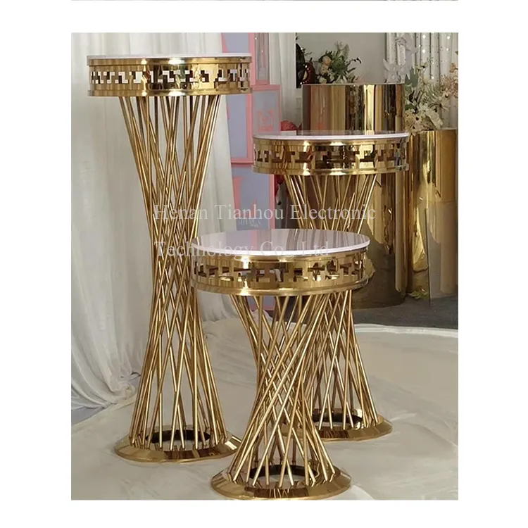 Bạc Khung Thép Không Gỉ Glass Top Wedding Trung Tâm Sa Mạc Đứng Bảng Cho Bánh