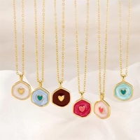Collar Luminoso con Colgante de Corazón en Color Cobre Esmaltado, Regalo para el Día de la Madre, con Certificación CE