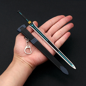 Alliage de zinc tout métal petite épée jouet épée Art en ligne Alicization Kirigaya <span class=keywords><strong>Kazuto</strong></span> Elucidator 22cm 84g enfants jouet - Product Image 4
