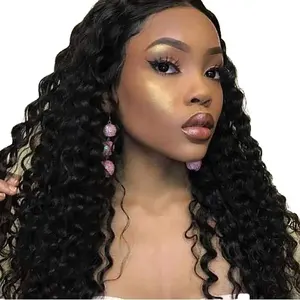 Apple Girl Malaysian Human Hair Headband Wigs Cheap Wholesale Natural Human Hair Wigs For Black Women Deep Wave None Lace Wigs