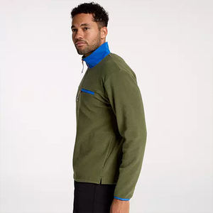 Custom Dry Fit Long Sleeve Performance Wicking French Terry <b>Quarter</b> <b>Zip</b> Pullover Fleece With Pockets <b>Jumpers</b> Velour Sweatshirt - Product Image 2