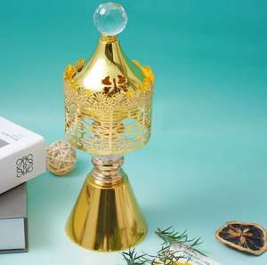 Islamic Home Decor Gift Set Metal Arabic Antique Crafts Sandalwood Bakhoor Incense <b>Burner</b> Electric Incense <b>Burner</b> Holder for - Product Image 3