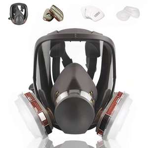 Máscara de Gas de Cara Completa con Filtros Dobles, Respirador Reutilizable para Pintura Química y Trabajo Industrial - Product Image 1