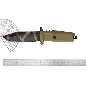 Cuchillo Táctico de Supervivencia ER Fulcrum, Hoja de Acero Inoxidable de Alta Calidad, Punta de Gota, Funda de Goma, Cuchillo de Caza, Personalizable OEM - Product Image 1