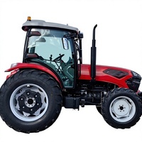 Traktor Pertanian Roda 4x4 Kualitas Terbaik Baru 120hp Mesin Otomatis Gearbox dengan Penggerak Gigi, Bucket Front Loader, dan Backhoe