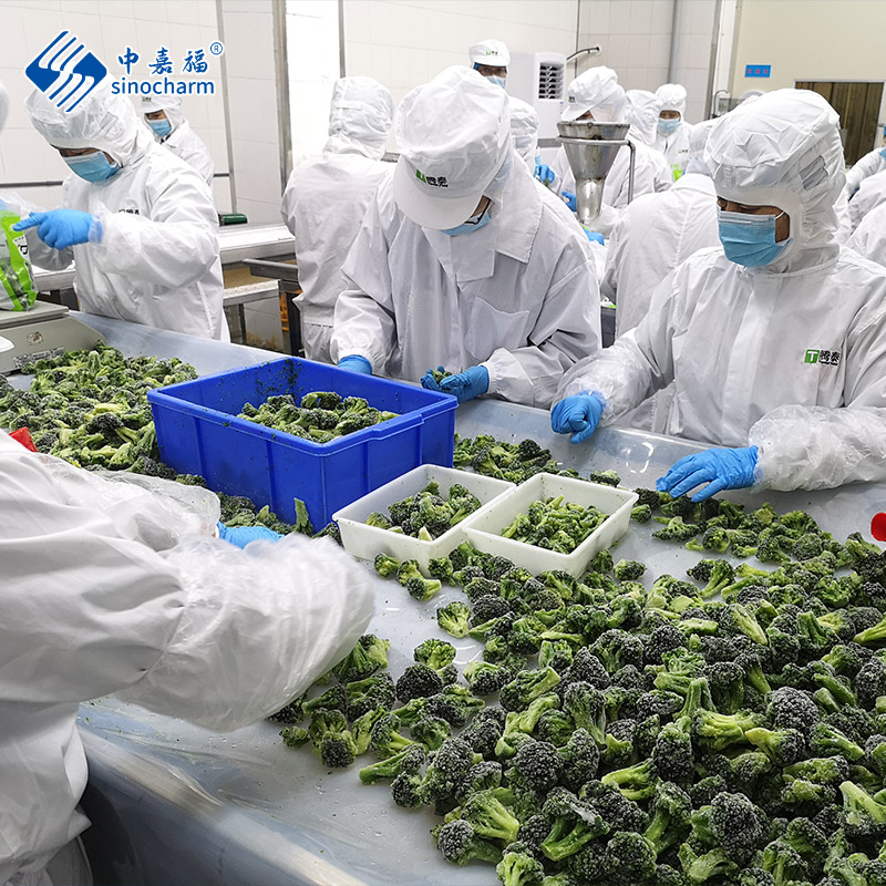 Sinocharm BRC-A 4-звездочный продукт 3-5 см, IQF, свежие овощи, нарезанные по заводской цене, OEM-бренды, 1 фунт, замороженная брокколи для ресторанов