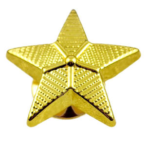 Goupilles à revers personnalisées, lot de 50 pièces, métal noir, alliage de Zinc, relief rouge timbre, émail doux, étoile, Badge métallique or, bon marché - Product Image 5