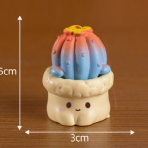 ミニチュア植物置物かわいいシミュレーション多肉植物サボテン鉢植えモスミニ樹脂工芸品ガーデンホーム盆栽装飾用 - Product Image 6