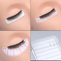 Ruban adhésif Easy Fan pour cils, autocollant pour la création de bouquets de cils, pour débutants, aide à la pose de base pour cils Mega Volume