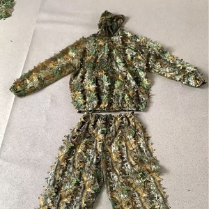 Combinaison de camouflage Ghillie pour la photographie et l'observation des oiseaux, avec camouflage à feuilles 3D, en polyester respirant - Product Image 2