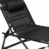 Chaise longue de patio en métal moderne, design nouveau, hauteur réglable, cadre en métal, portable, pliable, surdimensionnée, chaise longue de plage