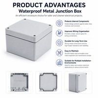 Boîtier en aluminium moulé sous pression Mibo M4 IP66 étanche à la poussière, boîte de commande à boutons multiples, boîtier de projet métallique robuste