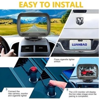 Caméra de recul filaire Kit de système de vue arrière pour moniteur de 4.3 pouces Aide à la marche arrière pour tous les modèles de voiture