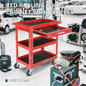 Red <b>Tool</b> <b>Cart</b> Rolling Cabinet with Wheels OEM/ OBM Customizable Mechanical Workshop <b>Tools</b> Organizer - Product Image 2