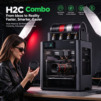 EU UK Global Unlocked Bambo H2C Combo 3D Printer Sepenuhnya Tidak Terkunci Printer Baru dengan Desain Tertutup untuk Pengembangan Produk