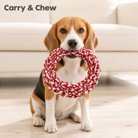 Anneau de jeu pour chien en corde de coton tressée, durable, pour tirailler et mâcher, jouet de dentition pour animaux de compagnie, usage quotidien