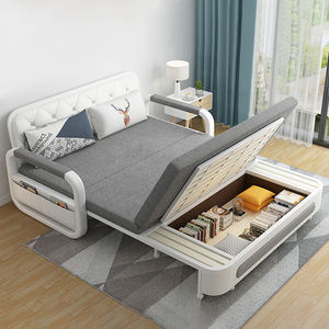 เฟอร์นิเจอร์ห้องนั่งเล่นสมัยใหม่ โซฟาเดี่ยวแบบเตียงนอน ประหยัดพื้นที่ โซฟาเบดพับได้โครงเหล็ก - Product Image 4