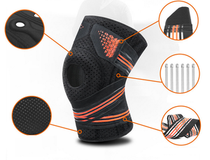 Verstelbare Hoge Kwaliteit Elastische Compressie Kniebrace Ondersteuning Met Side Stabilisatoren - Product Image 3