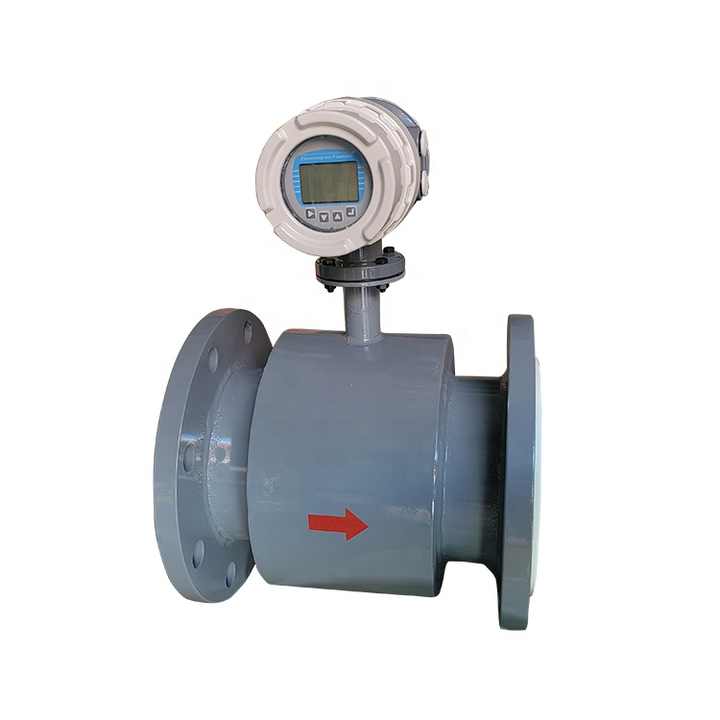 Plastic Integrated Magnetic Flowmeter DN100 Digital Water Electromagnetic Flow Meter
