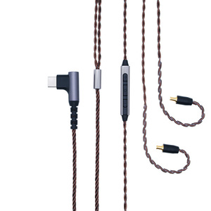 Oxygen Free Copper A2dc Headphone Cable With Mic <b>Type</b> <b>C</b> Connector 4 Strand Audio Replacement Wire For Earphones - Product Image 4