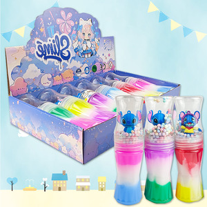 Wholesale New Design Two-Level Medium S Shaped Bottle Mixed Cream Color with Stitch Doll <strong>Slime</strong> <strong>Kit</strong> - Product Image 3
