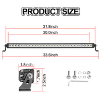 Barre lumineuse LED de conduite à profil bas de 30 pouces, faisceau combiné 150W, rangée simple, pour voiture