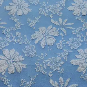 Dệt Polyester 3D Chiều Jacquard Với Hoa Kết Cấu Lớn Nổi Hoa Cúc Mô Hình Thiết Kế