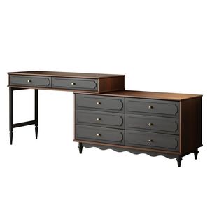Vintage Rubberwood Dressing <b>Table</b> With <b>Mirror</b> Extendable For Bedroom Living Room Adult Use - Product Image 5