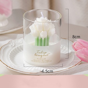 Lover Flower Vela perfumada ins Ambience Fragancia Caja <span class=keywords><strong>de</strong></span> regalo Tulipán sosteniendo flor modelado vela perfumada - Product Image 3