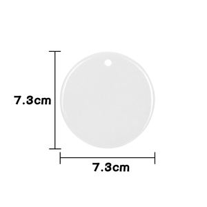 Entrepôt américain Livraison gratuite Forme ronde Décoration d'arbre <span class=keywords><strong>de</strong></span> Noël <span class=keywords><strong>de</strong></span> 3 pouces Plaques d'ornements en céramique vierges à sublimation suspendue - Product Image 2