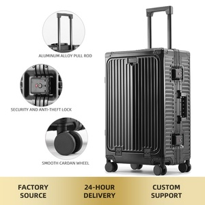 Nouvelle valise trolley multifonction en alliage de magnésium avec roues pivotantes universelles en aluminium de 20 et 24 pouces, serrure <span class=keywords><strong>TSA</strong></span> unisexe, idéale pour les voyages d'affaires - Product Image 2