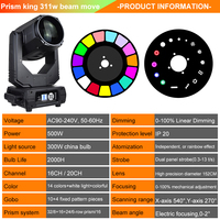 Beam311 Prismes lumineux mobiles haute luminosité B22 RGBW Effets d'éclairage de scène avec corps de lampe en fer de contrôle DMX512