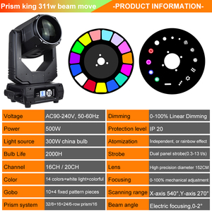 Beam311 độ sáng cao di chuyển ánh sáng lăng kính B22 RGBW hiệu ứng ánh sáng sân khấu với DMX512 điều khiển sắt đèn cơ thể - Product Image 3