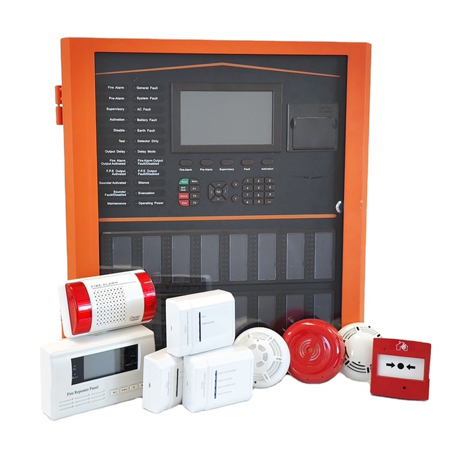 Tanda Factory Price Addressable Fire Alarm Control Panel 4/8/16 Zone Fire Detection System EN54-2/4 Compliant Expandable Loops