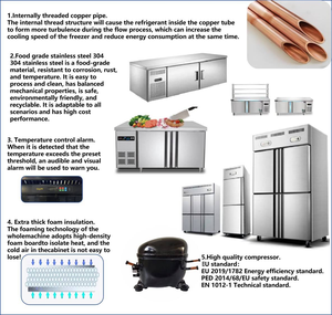 Frigorifero Commerciale da Sottobanco in Acciaio Inox 304 a <span class=keywords><strong>Doppia</strong></span> <span class=keywords><strong>Porta</strong></span> ad Alta Efficienza Energetica - Product Image 5