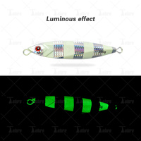 TOLURE Excelente 160g 200g Jigs de pesca de metal Línea de corriente Diseño biónico con señuelo luminoso Venta caliente para Jigging de Río