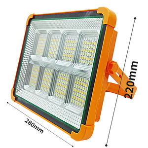 Projecteur LED <span class=keywords><strong>4</strong></span> grilles d'urgence pour l'extérieur, <span class=keywords><strong>camping</strong></span>, lampe à panneau solaire rechargeable avec poignée portable <span class=keywords><strong>et</strong></span> aimant - Product Image 4