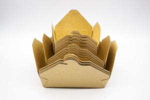 Contenitore di carta per pranzo kraft monouso da asporto PE/PLA/acqua - Product Image 3