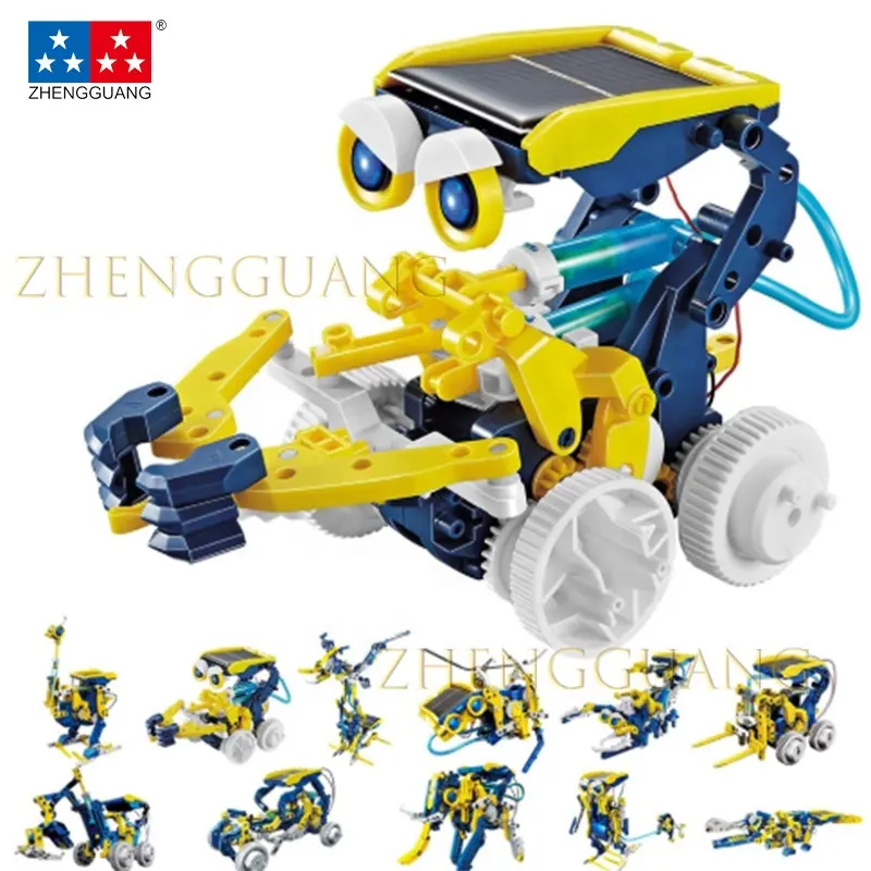 Zhengguang Brinquedos 11-in-1 Educação Solar Robot Brinquedos Diy Building Science Experiment Kit Para Crianças Solar Powered By The Sun