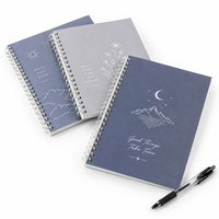 Carnet économique A5 à spirales avec couverture en PP, 60 pages, impression UV avec logo personnalisé