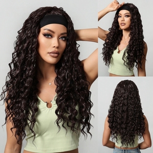 Parrucca con Fascia Elastica Ondulata Morbida in Fibra Sintetica HD, Effetto Opaco, Riccioli Durevoli, Traspirante, Bionda, con Fascia Integrata, <span class=keywords><strong>Foto</strong></span> Reale - Product Image 3