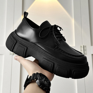 2026 New Casual Leather <b>Shoes</b> for <b>Men</b> Thick Sole Wear-resistant Leather Upper All-match Four Seasons Fashion <b>Work</b> <b>Shoes</b> - Product Image 1