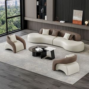 Moderno sofà da soggiorno semplice e curvo sezionale <span class=keywords><strong>per</strong></span> unghie Studio Hotel officina centro commerciale-comodi <span class=keywords><strong>mobili</strong></span> in attesa - Product Image 6
