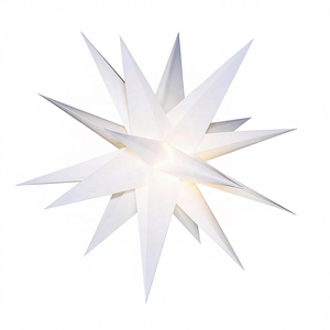 Luz Decorativa para Árbol de Navidad QF de 23 Pulgadas, Estrella Morava Grande, Funciona con Pilas, Control Remoto, para Interiores y Exteriores - Product Image 1